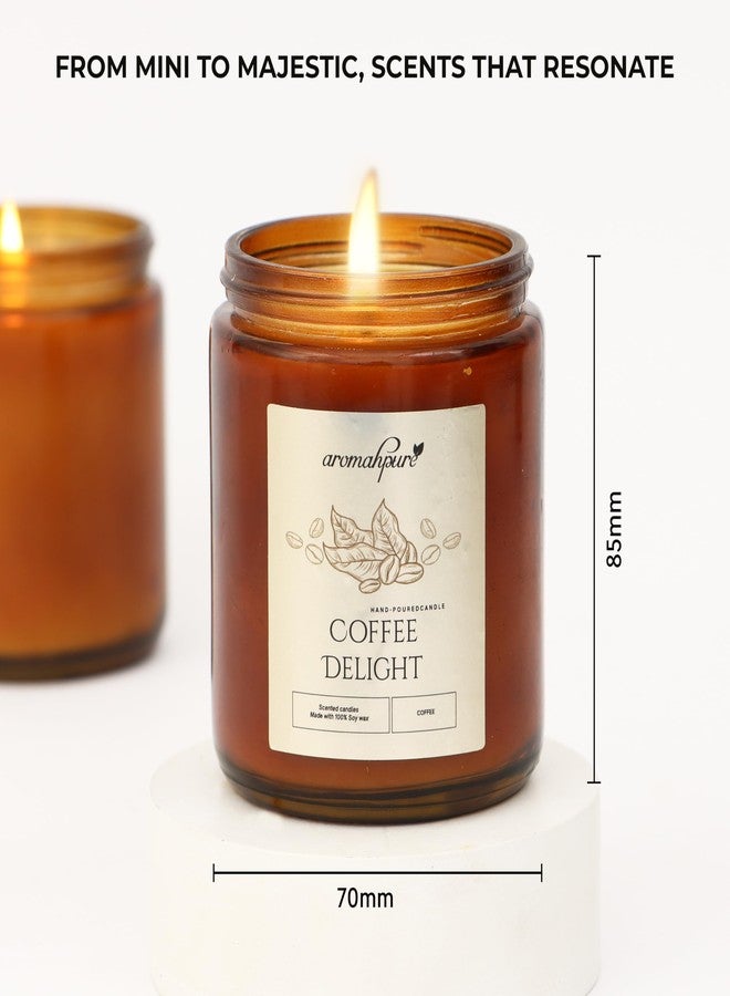 Aromahpure Premium Black Screw Jar Candle | Coffee Scented Candle | 100% Soy Wax, Smokeless Candle | Pack of 1 | Long Lasting Aroma Candles| Scented Candles for Home Decor, IFRA Certified - Image 2