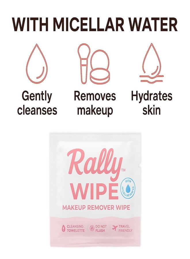 Rally Wipes – Mess-Free Individually Wrapped Makeup Remover Wipes with Micellar Water, Vitamin E, Aloe – Individually Wrapped for Travel, Gym, Car & Purse (30 Count - Image 4