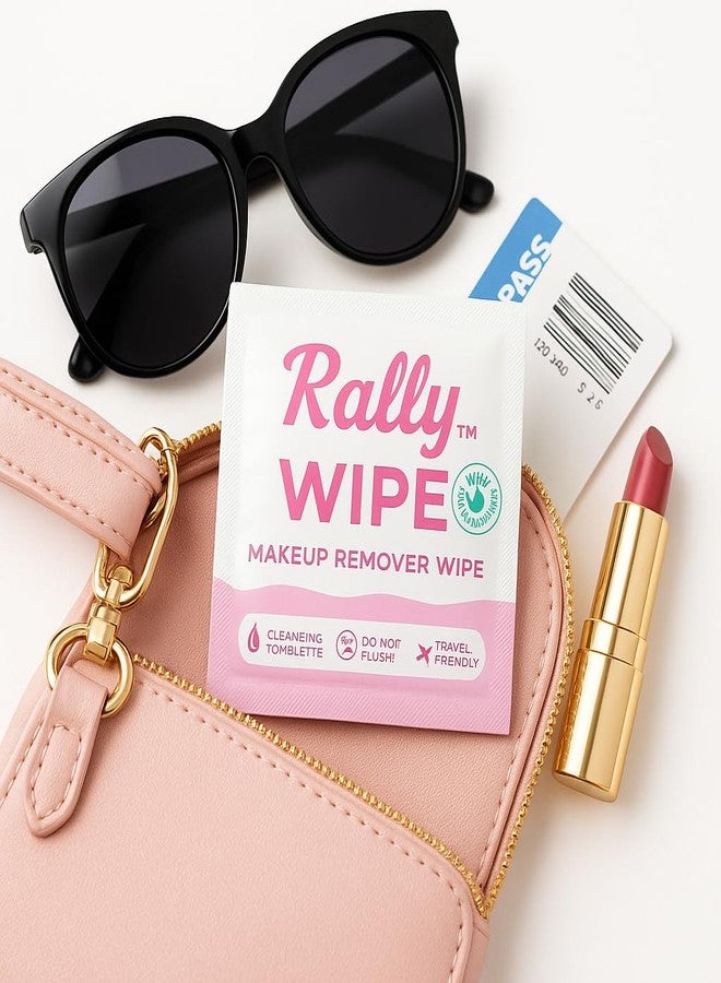 Rally Wipes – Mess-Free Individually Wrapped Makeup Remover Wipes with Micellar Water, Vitamin E, Aloe – Individually Wrapped for Travel, Gym, Car & Purse (30 Count - Image 2