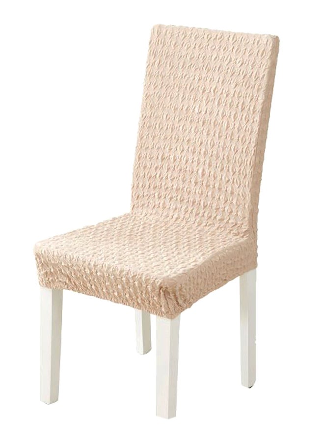 NIBEMINENT Simple Solid Pattern Chair Cover Beige