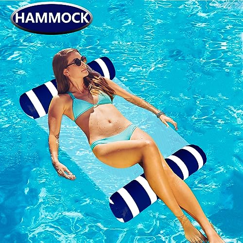 Annil 5 Pack Inflatable Pool Floats Adult Size Water HammockHammock Floats for Adults4in1 MultiPurpose Pool Floating ToysPool Rafts Lounge Chairs Floatiesfor Adults Vacation Fun and Rest - Image 5