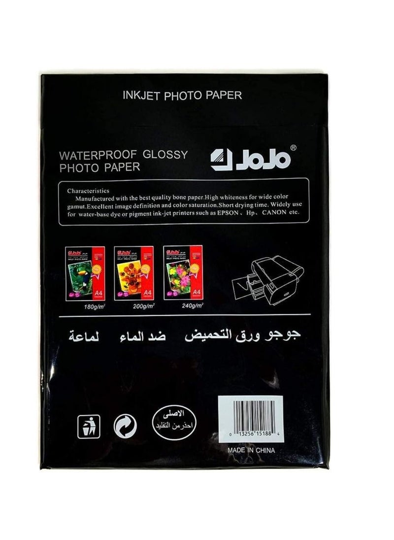 JOJO ورق صور لامع بنفث الحبر على الوجهين A4، 20 ورقة  - Image 2