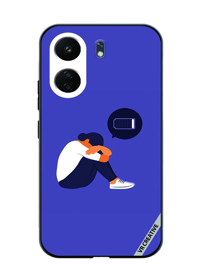 VR CREATIVE Protective Case Cover For Xiaomi Redmi 13C Battery Low Design Multicolour - Image 1