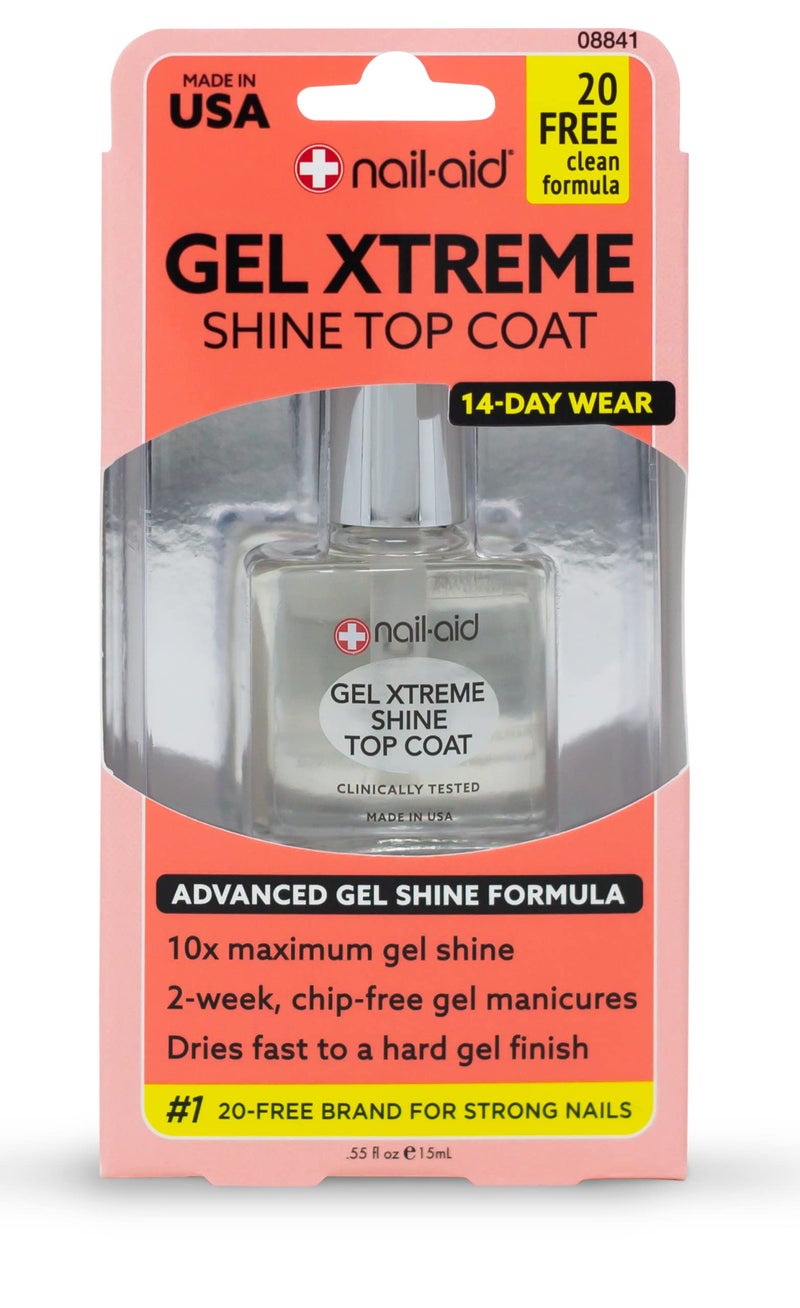 Nail-Aid Gel Xtreme Shine Top Coat, Clear, 0.55 Fluid Ounce - Image 2