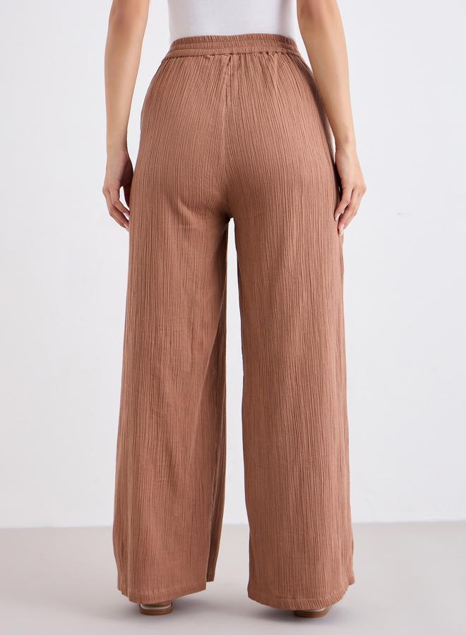 Styli Cotton Gauze Wide Leg Pants - Image 4