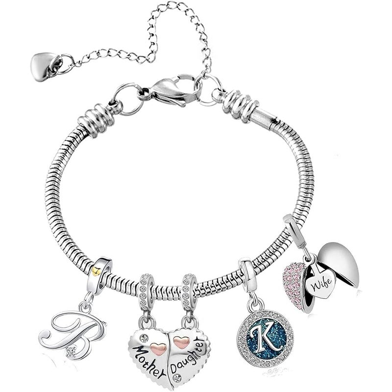 KunBead 3mm Kids Snake Chain Charm Bracelets with Heart Lobster Clasp Beads for Women Girls Jewelry Making - Image 3