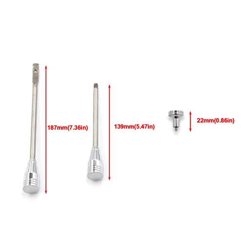LVOUP Chrome Turn Signal Lever Kit Tilt Lever Flasher Knob Compatible with GM Columns Chevy Buick Oldsmobile Pontiac and Cadillac 19671994 - Image 3