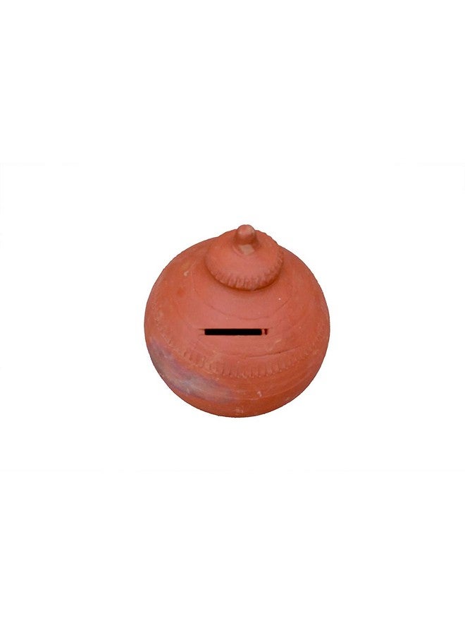 Sajan Creation Art Clay Coin Bank/Mitti Ka Gullak For Kids/Adults -Beautiful Rural Artists Work Gift For Kids, Clay Money Bank, Classic, Brown - Image 2