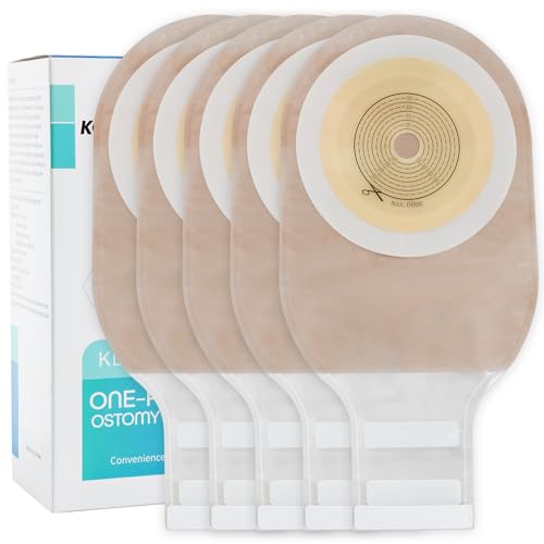 KONWEDA 20 PCS Colostomy Bags Ostomy SuppliesOne Piece Drainable Ostomy Pouch with Hook and Loop Closure for Ileostomy Stoma Care 15mm60mm Cut to Fit 
