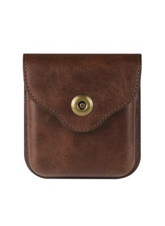 Suitable For Folding Machine Z Flip3 4 5/P50 Pocket/Razr 5G Shaping Mobile Phone Waist Bag Leather Case-Color:Brown-Applicable Model:For SamsungZ Flip5/4/3/For HuaweiP50 Pocket/MOTO Razr 5g