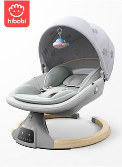 hibobi Luxury Automatic Electric Swing Chair Cradle for Baby, 5-Speed Adjustable, Remote Control, Soothing Vibrations & Music, Mosquito Net & Safety Belt, Ideal for Newborns & Eid Gift  - Image 1