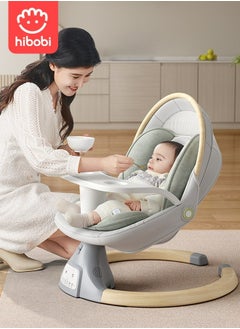 hibobi Luxury Automatic Electric Swing Chair Cradle for Baby, 5-Speed Adjustable, Remote Control, Soothing Vibrations & Music, Mosquito Net & Safety Belt, Ideal for Newborns & Eid Gift  - Image 4