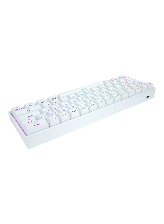 NIBEMINENT DK61 Dual Mode Wireless Mechanical Keyboard With Outmu Blue Switches White  - Image 4