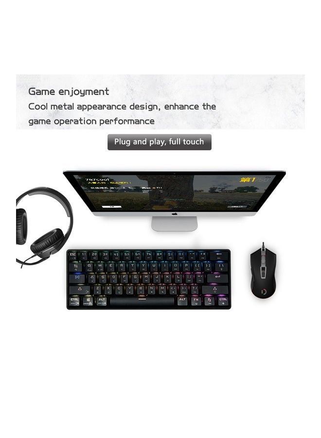 NIBEMINENT DK61 Dual Mode Wireless Mechanical Keyboard With Outmu Blue Switches White  - Image 2