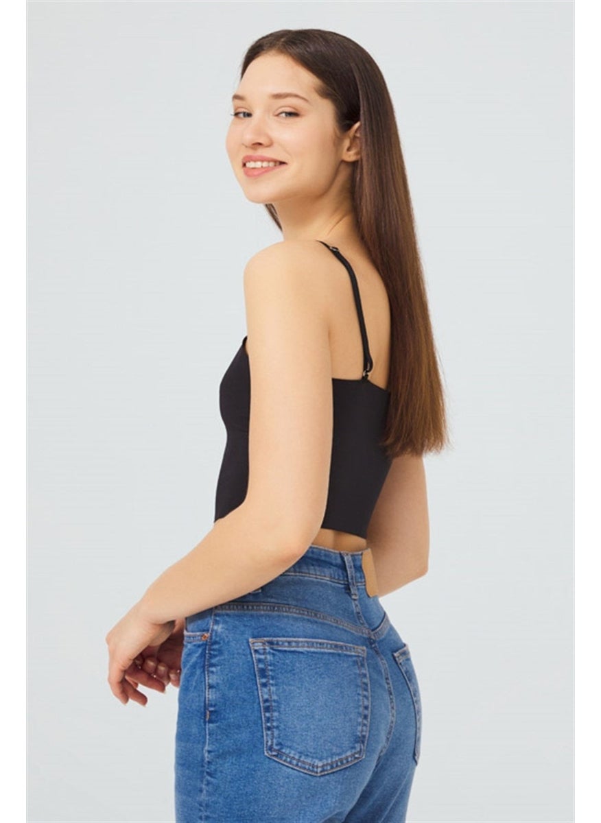 COTTONHILL - Adjustable Thin Straps Laser Cut Crop Bustier 3 Pack-5 - Image 1