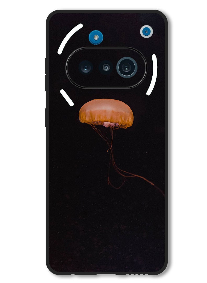 Theodor Case Compatible with Nothing Phone 3a Protection Shockproof Bumper Cover jellyfish_yellow_underwater_world - Image 1