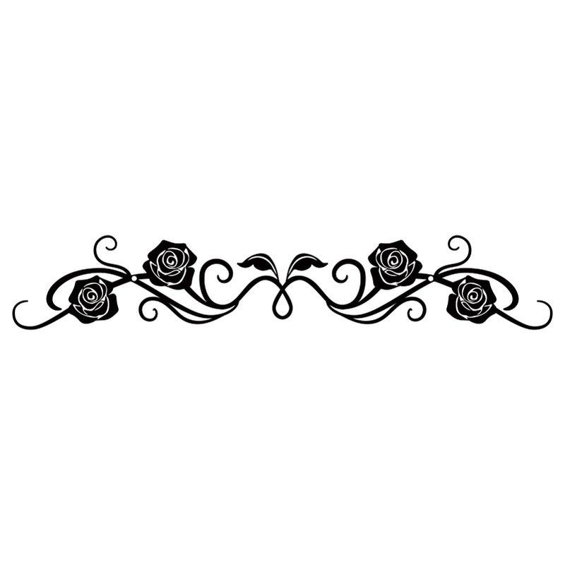 ESTART Large Metal Rose Scroll Wall Decor Rustic Iron Scroll Vine Over The Door Wall Decor Metal Scroll Wall Art Sculpture for Bedroom Living Room Office Kitchen Hallway Entryway - Image 1