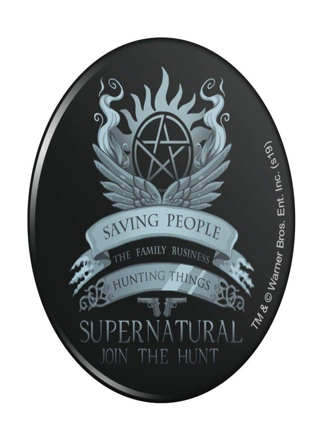 GRAPHICS & MORE Supernatural Saving People Hunting Things Pinback Button Pin - Image 1