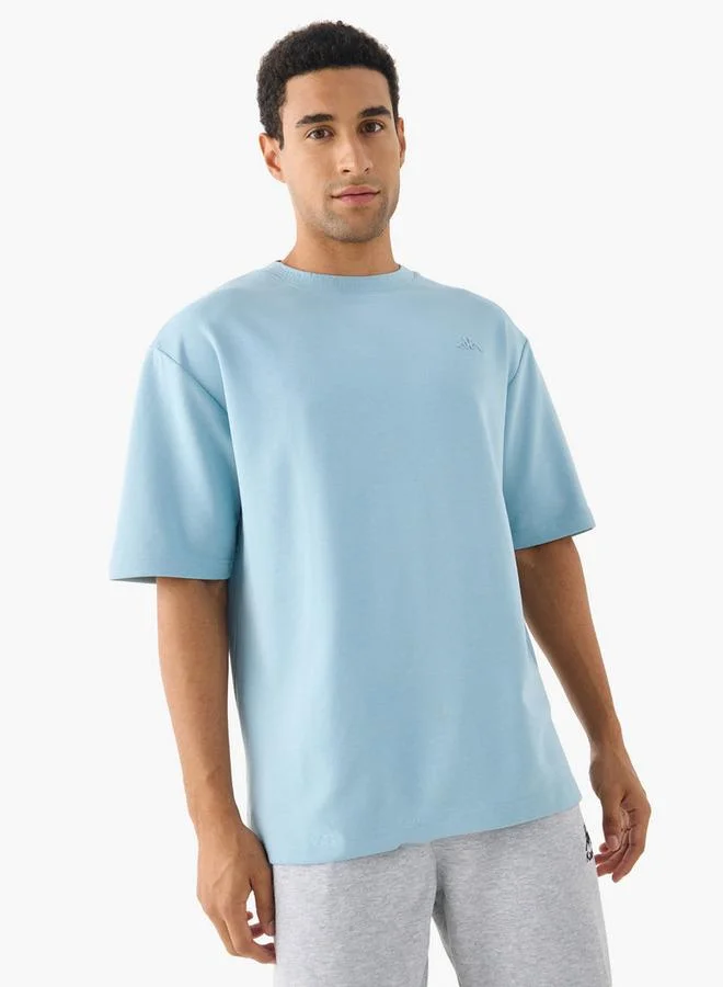 Kappa Logo Embroidered Crew Neck T-shirt with Short Sleeves