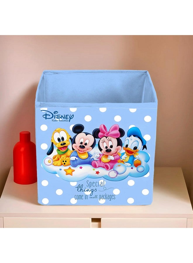 Kuber Industries Foldable Boxes For Storage - Multipurpose Storage Organizer For Clothes | Wardrobe | Closet | Toys | Books - Disney Baby Team Mickey Print - Undergarment Organizer Basket (Royal Blue) - Image 2