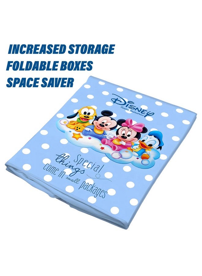 Kuber Industries Foldable Boxes For Storage - Multipurpose Storage Organizer For Clothes | Wardrobe | Closet | Toys | Books - Disney Baby Team Mickey Print - Undergarment Organizer Basket (Royal Blue) - Image 5