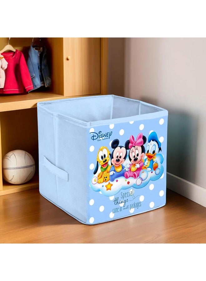 Kuber Industries Foldable Boxes For Storage - Multipurpose Storage Organizer For Clothes | Wardrobe | Closet | Toys | Books - Disney Baby Team Mickey Print - Undergarment Organizer Basket (Royal Blue) - Image 4