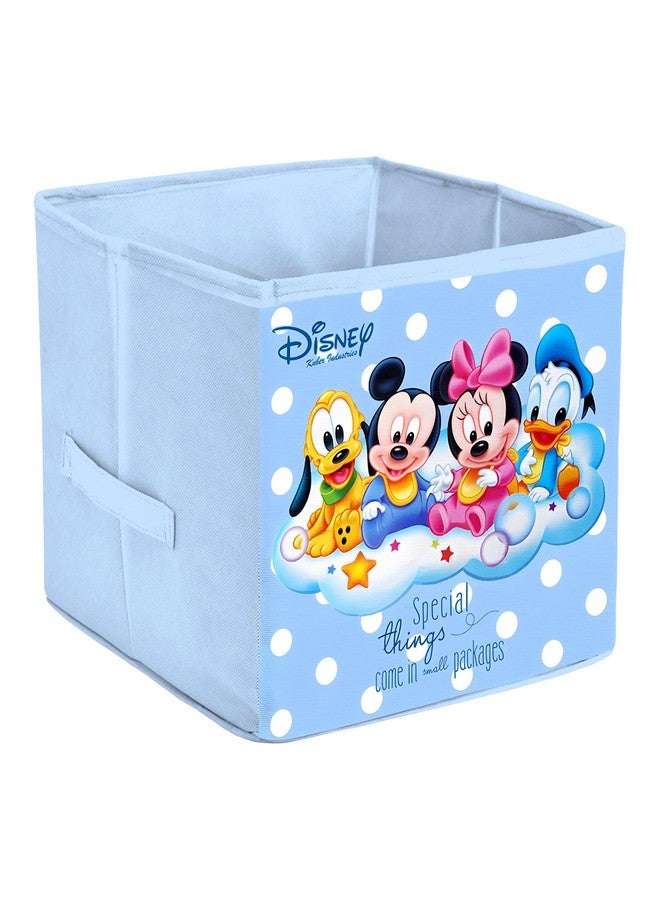 Kuber Industries Foldable Boxes For Storage - Multipurpose Storage Organizer For Clothes | Wardrobe | Closet | Toys | Books - Disney Baby Team Mickey Print - Undergarment Organizer Basket (Royal Blue) - Image 1