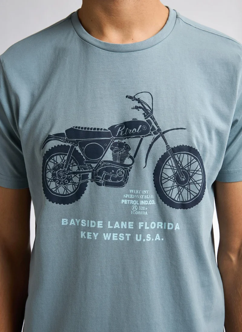 Petrol Industries 5188-Ocean Men T-Shirt SS Photo Print for Men | Best Price UAE