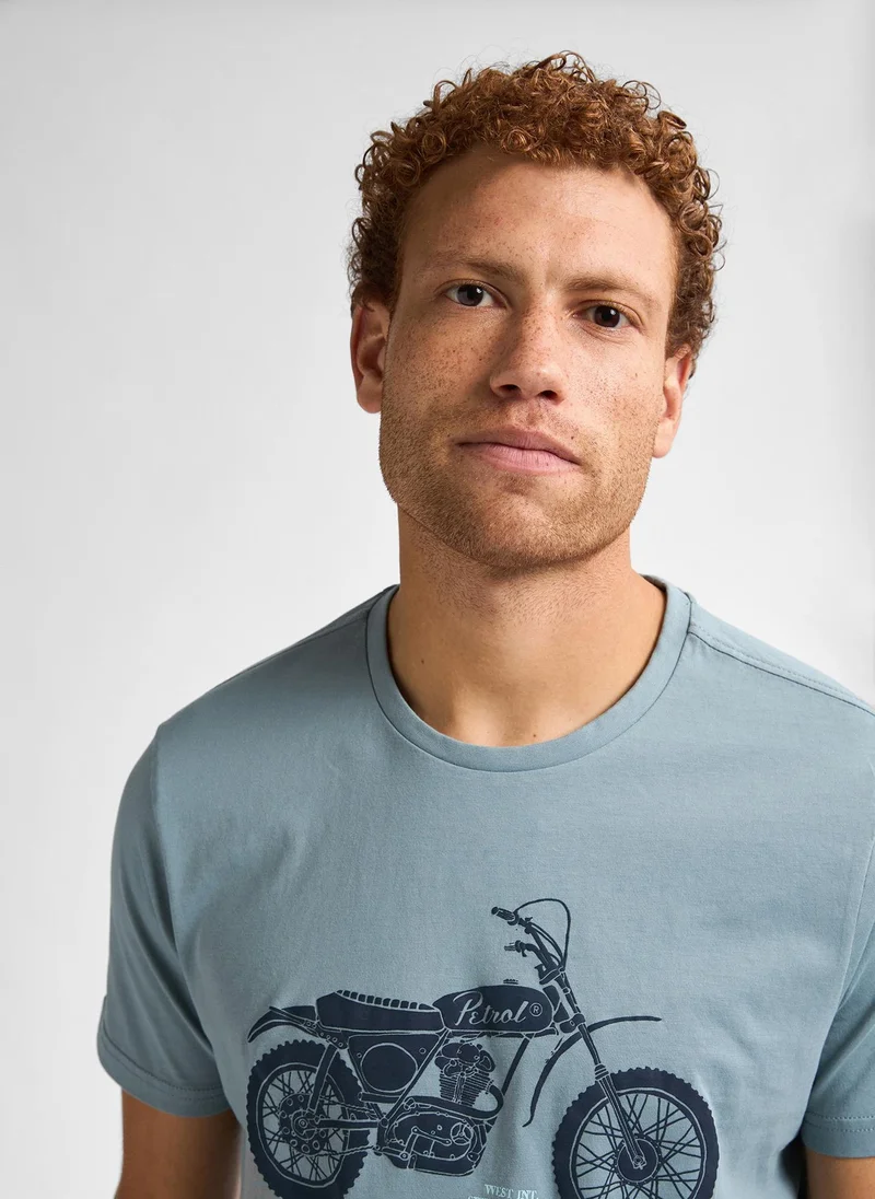 Petrol Industries 5188-Ocean Men T-Shirt SS Photo Print for Men | Best Price UAE