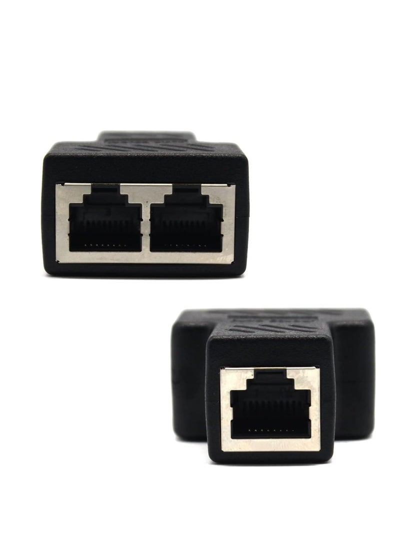 SUNSAR 4 Pieces RJ45 Ethernet Splitter Connectors 1 to 2 Splitter Connectors Adapter LAN Ethernet Plug Connector Compatible with Cat5 Cat6 Cable, Two Computer Can Surf The Internet at The Same Time - Image 5