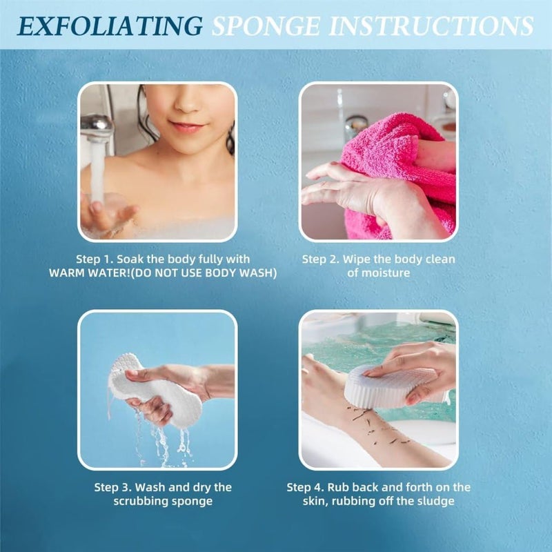 Zenkova Ultra Soft Exfoliating Body Scrubber Exfoliating 3D Magic Bath Sponge Dead Skin Removal Bathing Sponge For Adults Children and Pregnant Women Bath Accessories Multi Colour - Image 2
