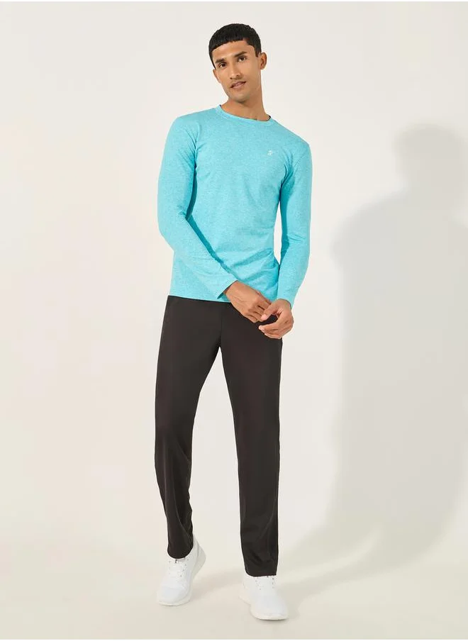 Styli Logo Detail Long Sleeve Muscle Fit T-Shirt