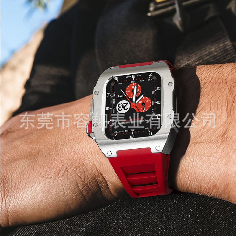 Adapt To Apple Applewatch 8/7/6/5 Stainless Steel Modified Case Strap Protective Shell Iwatchs9 - Image 3
