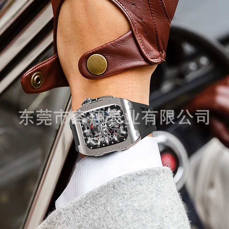 Adapt To Apple Applewatch 8/7/6/5 Stainless Steel Modified Case Strap Protective Shell Iwatchs9 - Image 4