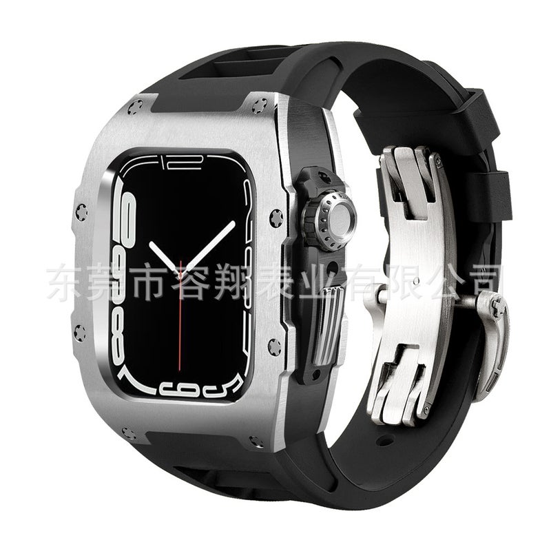Adapt To Apple Applewatch 8/7/6/5 Stainless Steel Modified Case Strap Protective Shell Iwatchs9 - Image 5
