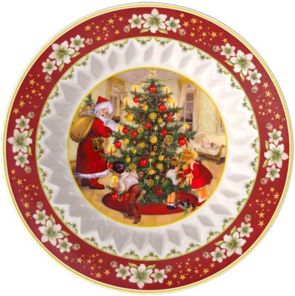 Villeroy & Boch Villeroy  Boch  Toys Fantasy Bowl Large Exchanging Gifts 25 x x 45 cm Premium Porcelain Christmas Edition 1483323631 Red - Image 1