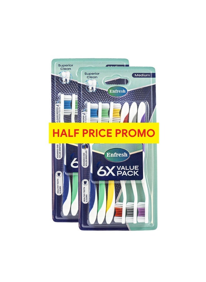 Enfresh Tooth Brushes 6+6  Buy1 Get 1 Free - Image 1