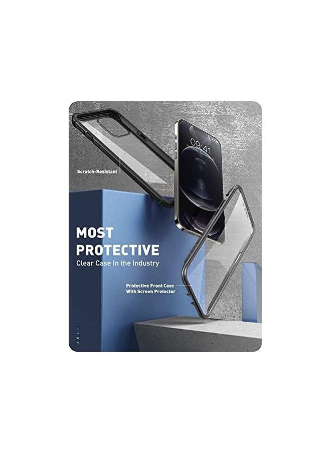 I-blason Ares Case for iPhone 13 Pro Max 6.7 inch (2021 Release), Dual Layer Rugged Clear Bumper Case with Built-in Screen Protector (Black)  - Image 2