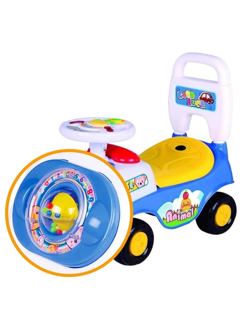 شيكو Kids Ride-On Push Car – Musical Steering, Backrest & Storage | Indoor & Outdoor T - Image 2