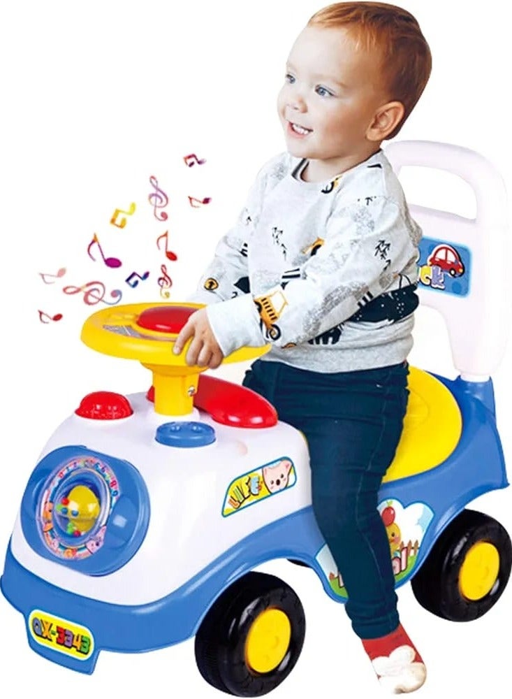 شيكو Kids Ride-On Push Car – Musical Steering, Backrest & Storage | Indoor & Outdoor T - Image 1