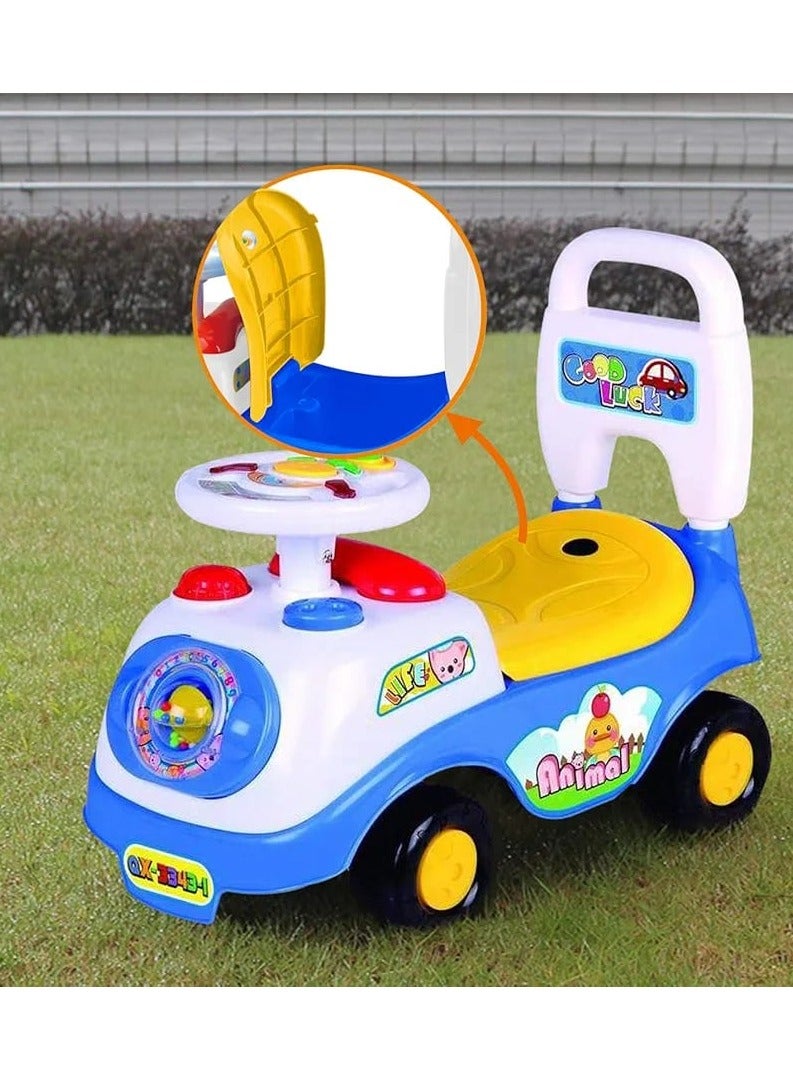 شيكو Kids Ride-On Push Car – Musical Steering, Backrest & Storage | Indoor & Outdoor T - Image 4