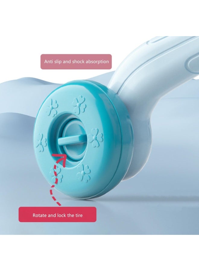 VTERLY Portable Baby Walker, Interactive Stand Walker, Multifunctional Walker for Boys and Girls, Adjustable Learning Activity Walker for Baby, Girls, Boys(Blue) - Image 3