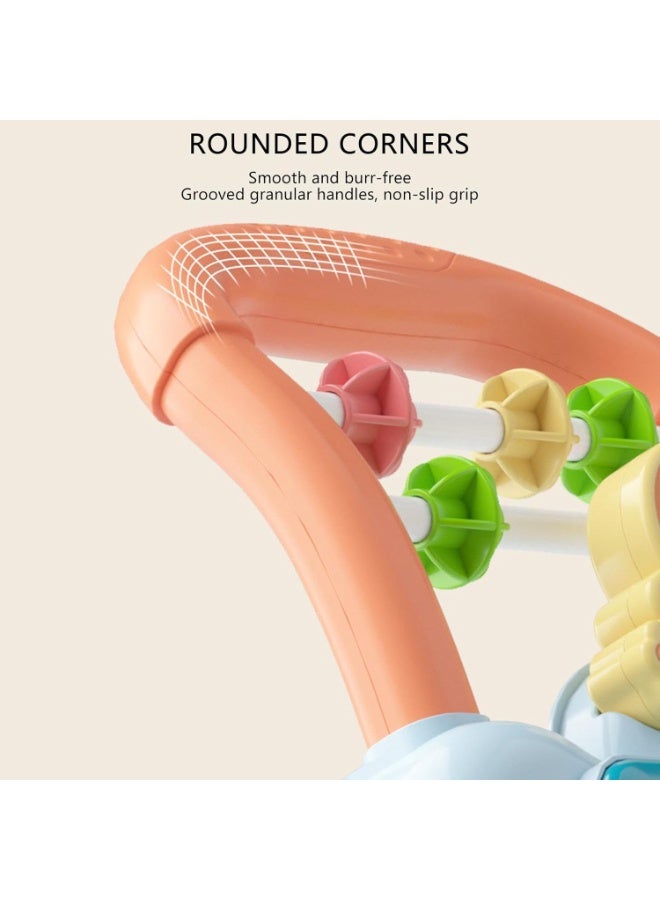 VTERLY Portable Baby Walker, Interactive Stand Walker, Multifunctional Walker for Boys and Girls, Adjustable Learning Activity Walker for Baby, Girls, Boys(Blue) - Image 5