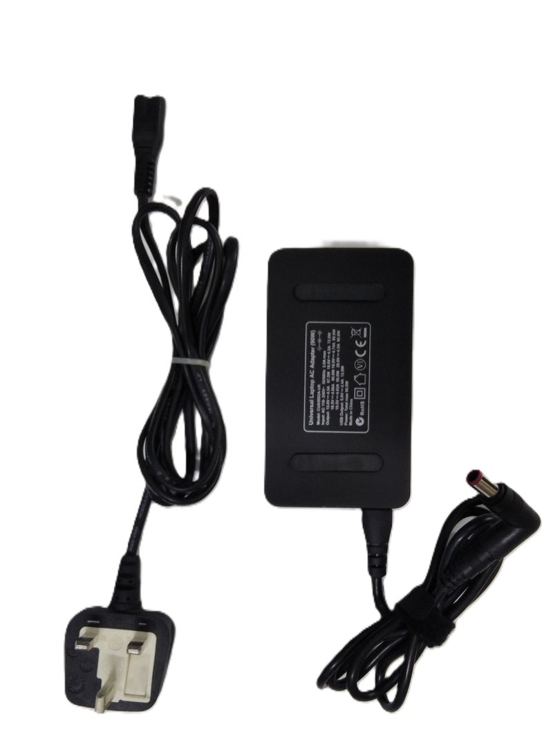 2-Power CUA5092A-UK 90W Universal Laptop & Tablet Charger Automatic Voltage Selection 15–20V DC Output UK 3-Pin Plug 100–240V AC Input (Renewed) - Image 3