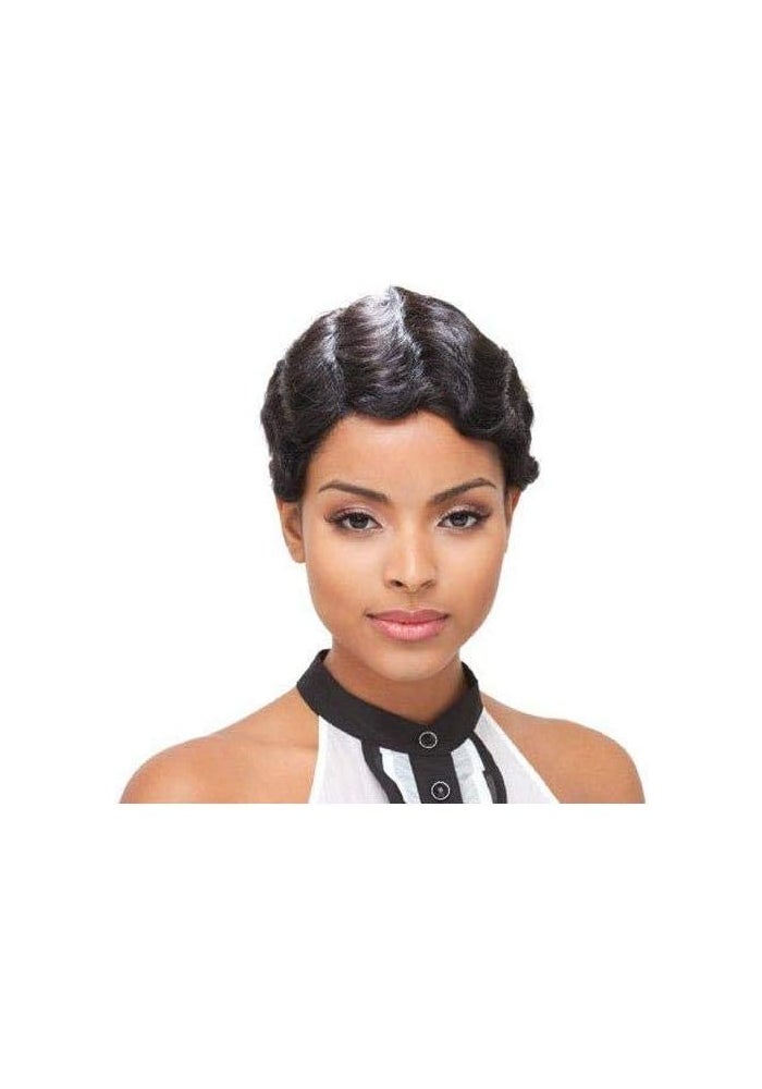 Janet Collection 100% Human Hair Wig MOMMY in Off Black