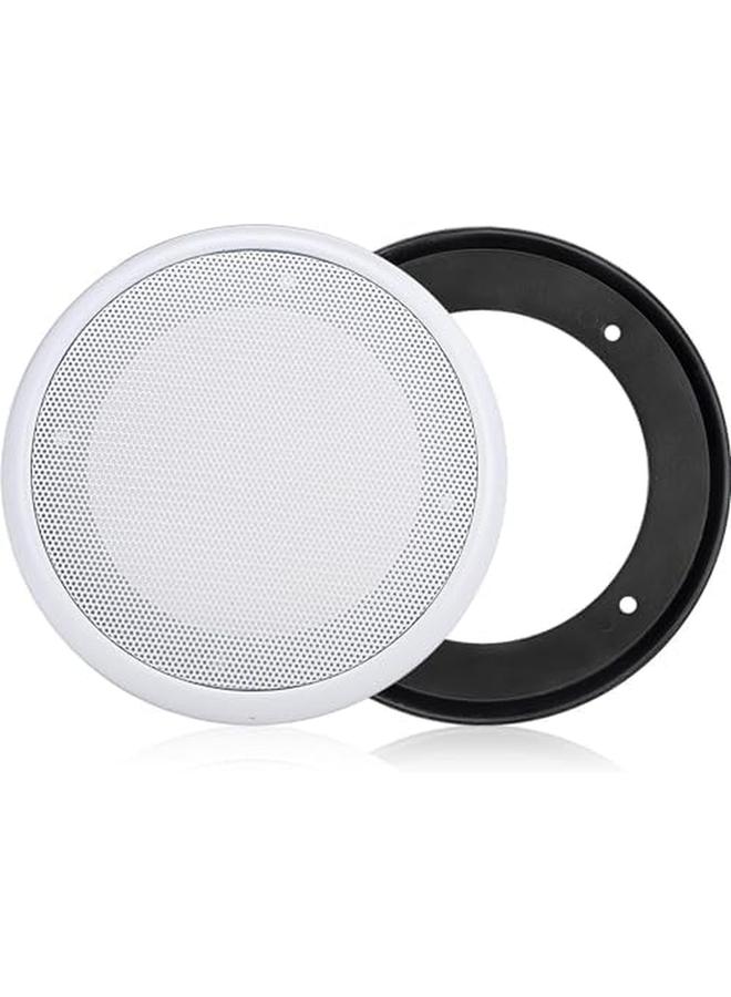 6.5In Ceiling Speaker Grille Covers White Round Commercial Ceiling Speaker Grill For 6.5 Inch Speaker Speaker Decorative Ring Diy Speaker Accessory Part With 8 Mouting Screws 2Pcs  - Image 2