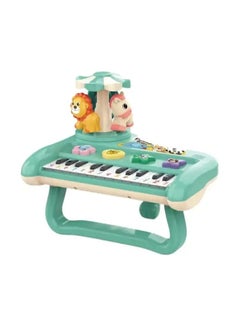 Toy Box Keyboard Piano Musical Toy for Kids Fun Sound Lights Carousel (Green)  - Image 1