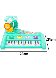 Toy Box Keyboard Piano Musical Toy for Kids Fun Sound Lights Carousel (Green)  - Image 4