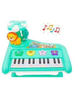 Toy Box Keyboard Piano Musical Toy for Kids Fun Sound Lights Carousel (Green)  - Image 2