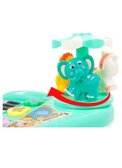 Toy Box Keyboard Piano Musical Toy for Kids Fun Sound Lights Carousel (Green)  - Image 5